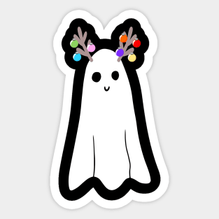 Christmas Ghost Paranormal Reindeer Ghost Ghostie Sticker